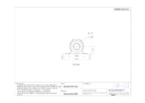 Sealmaster SRP-20R Pillow Block Ball Bearing Rubber Mounted on-Expansion Type - Diamond Home USA