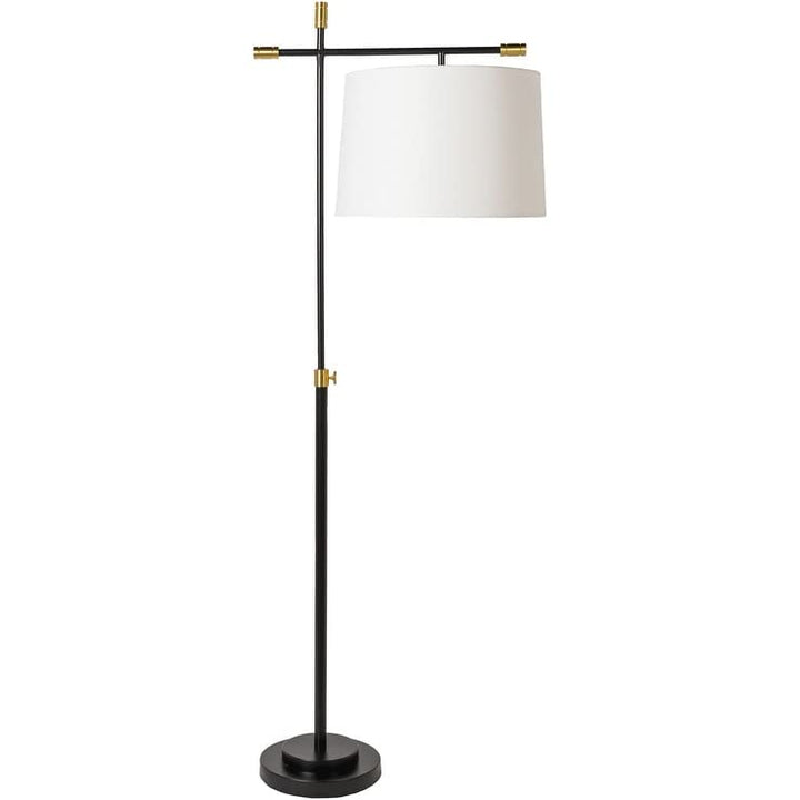 Black and Gold Modern Floor Lamp 62" h X 23" w 17" d White Contemporary