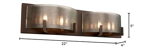 Firefly 4-light Industrial Bronze Bath Fixture Brown odern Contemporary Glass - Diamond Home USA