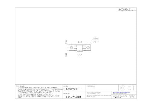 Sealmaster SRP-12 Pillow Block Ball Bearing Rubber Mounted n-Expansion Type - Diamond Home USA