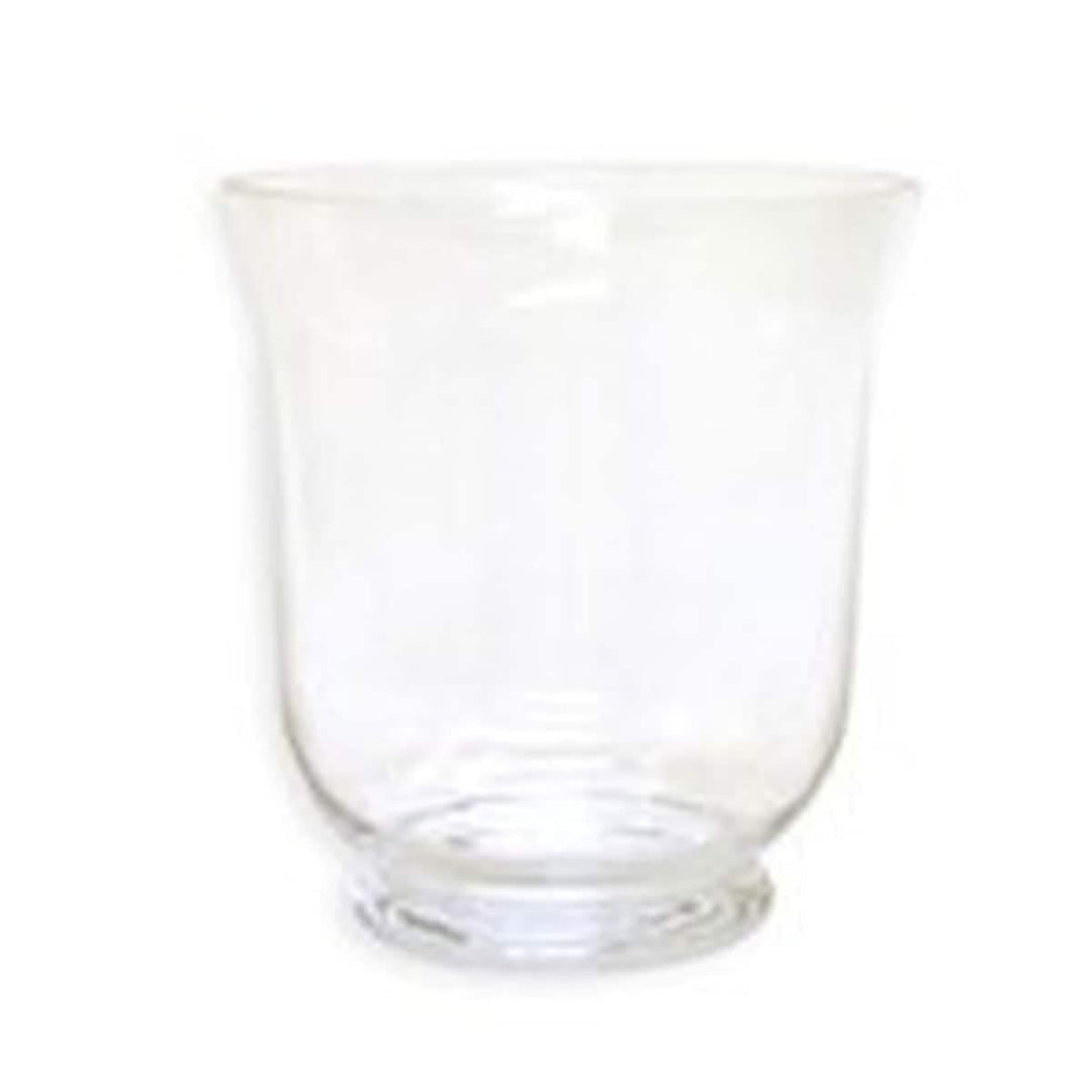 Hurricane Vase Shaped Candle Holder Clear Glass