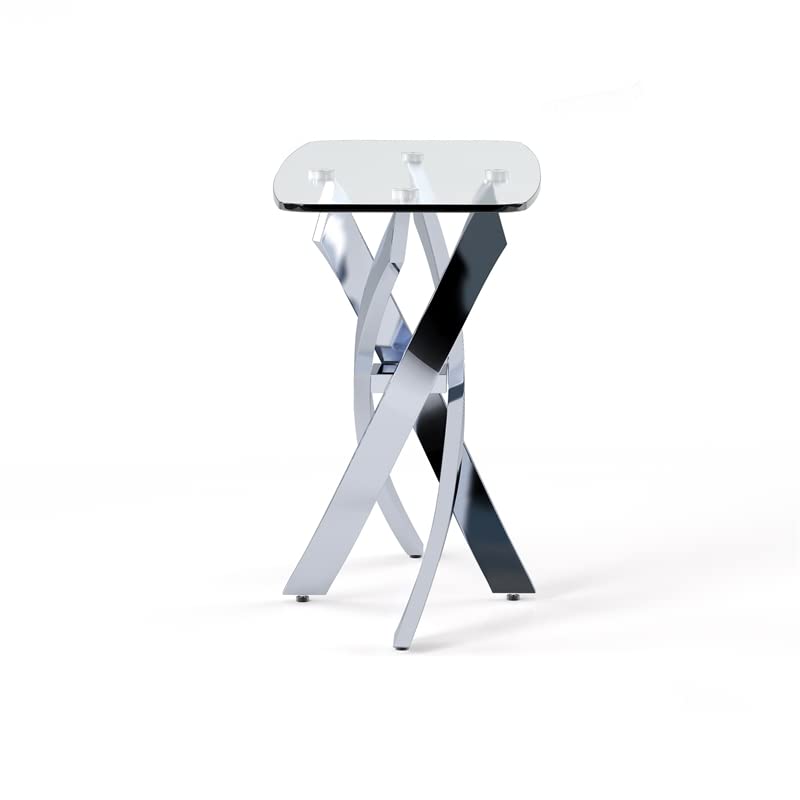 Furniture of America Bryce Contemporary Metal 45-Inch Sofa Table in Chrome - Diamond Home USA