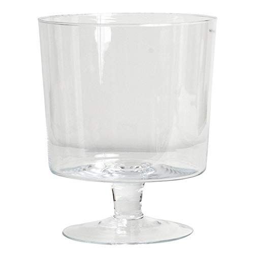 Trifle Bowl/Ftd Centerpiece 9" Clear Solid Glass 1 Piece - Diamond Home USA
