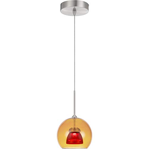 Cal Lighting UP-335-AM-REDCL Transitional LED Mini Pendant in Pewter Nickel - Diamond Home USA