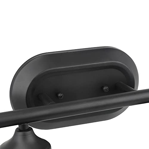 2-light Vanity Light in Matte Black Finish with Frosted White Glass Shades 14.62 - Diamond Home USA