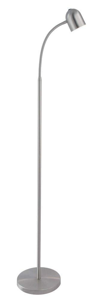 Lite Source LED Floor LAMP Brushed Nickel Type LED 5W LS-83322BN Silver - Diamond Home USA