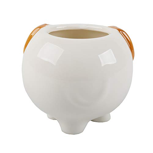 Flora Bunda Cute Animal Novelty Succulent er 4 Inch Brown Dog Ceramic - Diamond Home USA