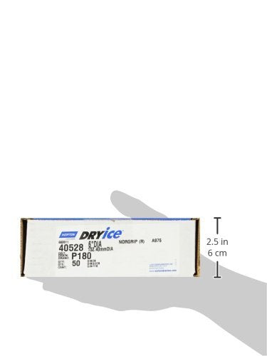 Norton 662611-40528 Dry Ice 6" P180B Grit NorGrip Sanding Disc (Pack of 50) - Diamond Home USA