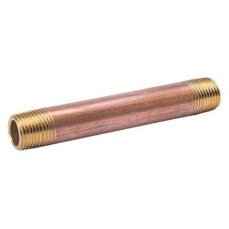2" x 12" MNPT Threaded Red Brass Pipe Nipple