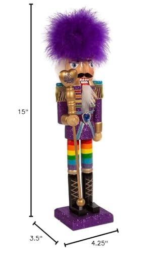 15-inch Wooden Gay Pride Nutcracker Multi Color - Diamond Home USA