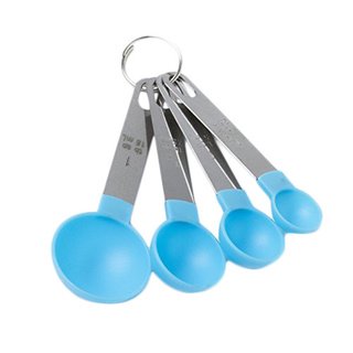 Cook's Corner 8-piece Aqua Stainless Steel Measuring Cup and Spoon Set - Diamond Home USA