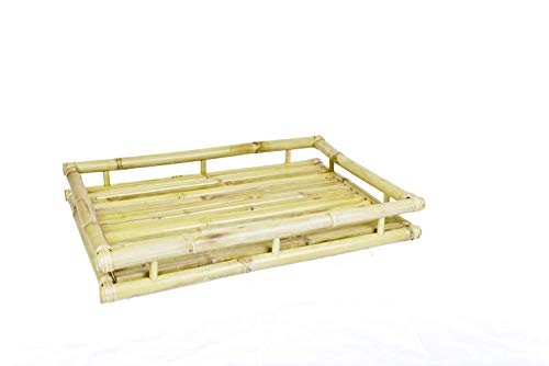 Statra Bamboo Butler Table With Removable Serving Tray