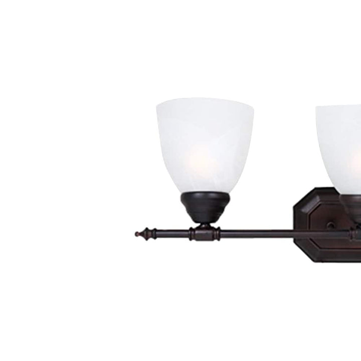 AA Warehousing L6433-3ORB-W 3 Light Bathroom Vanity Fixture Oil Rubbed Bronze - Diamond Home USA