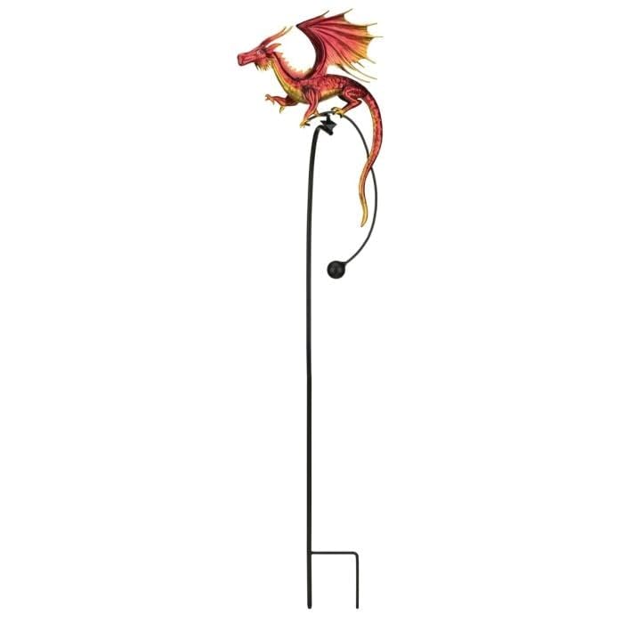 Dragon Rocker Stake Red Metal - Diamond Home USA