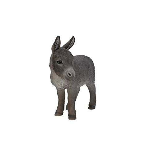 Standing Donkey Looking Left Statue Polyresin - Diamond Home USA