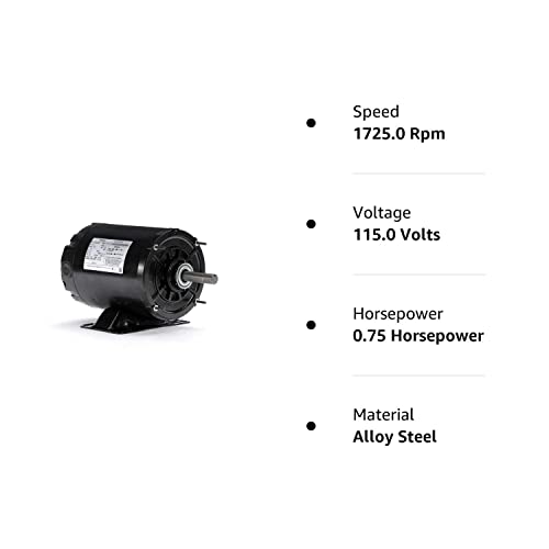 3/4 hp 1725 RPM 56Z Frame 115V Split Phase Rigid Base Motor Century # OS2074 - Diamond Home USA