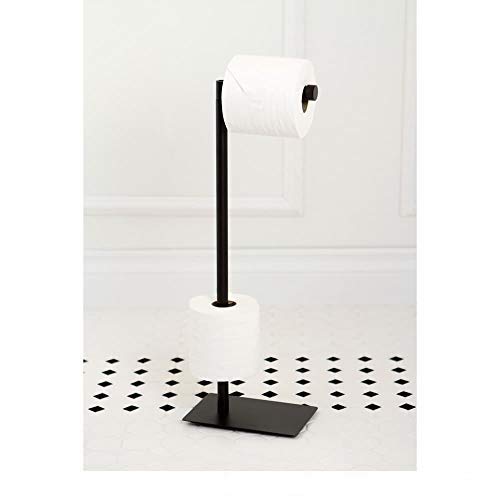 Stylish Single Arm Oiled Bronze Toilet Paper Holder Free Standing Bathroom Single Arm Toilet Tissue Holder