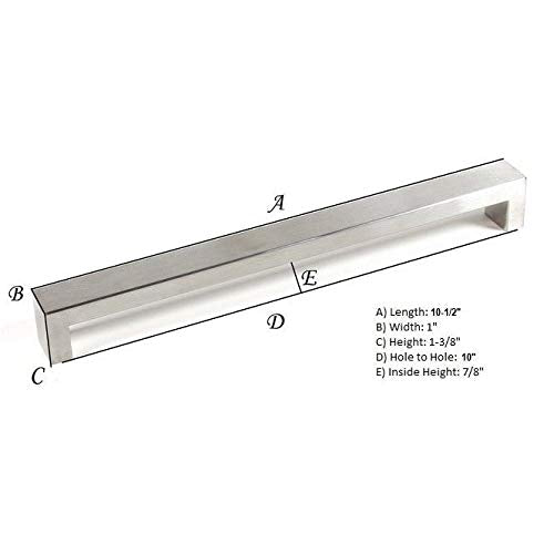 10-1/2-Inch (226mm) Bold Design Stainless Steel Brushed Nickel Contemporary - Diamond Home USA