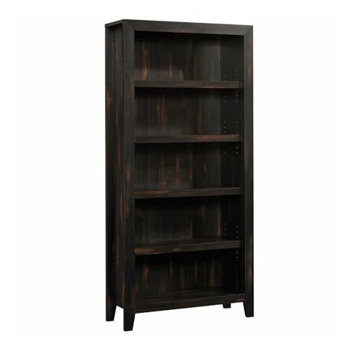 5 Shelf Bookcase Adjustable Shelves Pine 52 X 63 Brown Modern Contemporary - Diamond Home USA