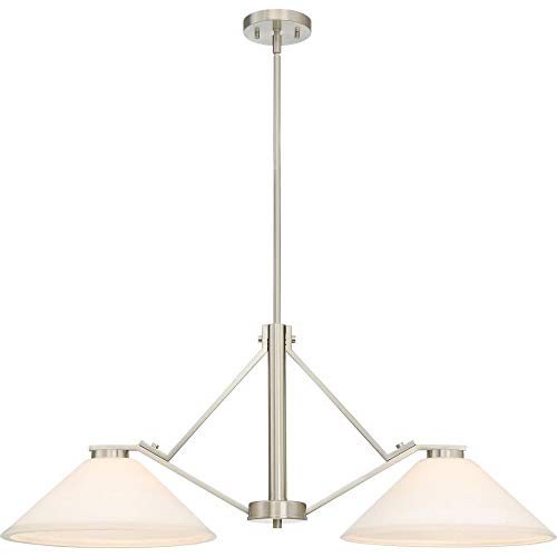 NUVO 60/6248 Two Light Island Pendant 2 Pwt Nckl B/S Slvr - Diamond Home USA