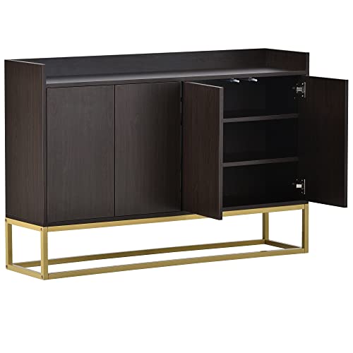 Modern Sideboard Buffet Cabinet with Large Storage Space Brown Contemporary Wood - Diamond Home USA