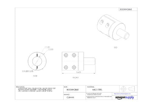 Climax Metals Step Down Adapter Clamp On Bore 1 in - Diamond Home USA