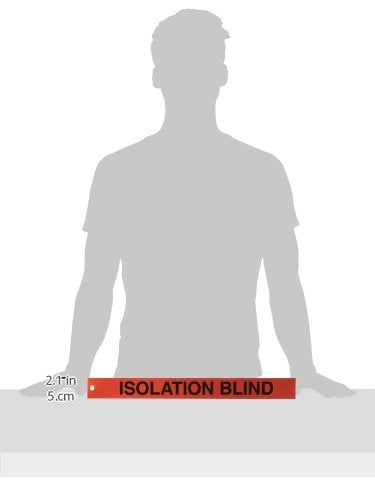 Brady 132454 "Isolation Blind" Tag Polyester 2" H x 20" W Black on Red (Pack - Diamond Home USA