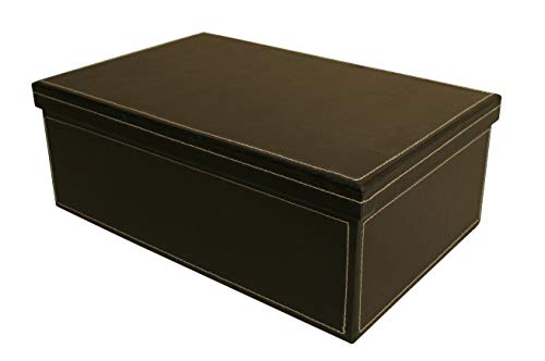 Wald Imports Black Paperboard Decorative Storage Boxes - Diamond Home USA