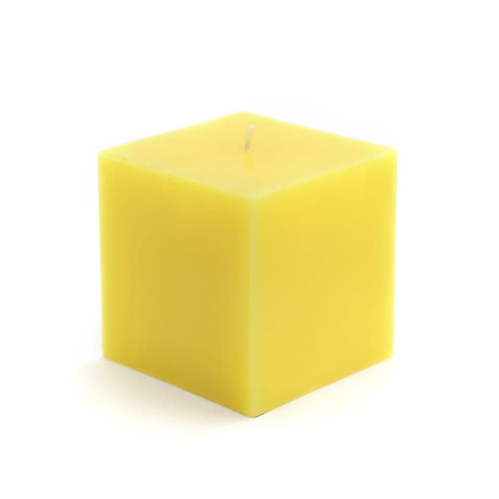 3 x 3-inch Square Pillar Candles (Pack of 12)