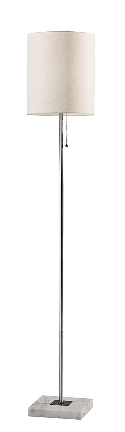 Adesso 5178-22 Fiona Floor Lamp 62 in. 100W Brushed Steel Finish 1 Modern Lamp