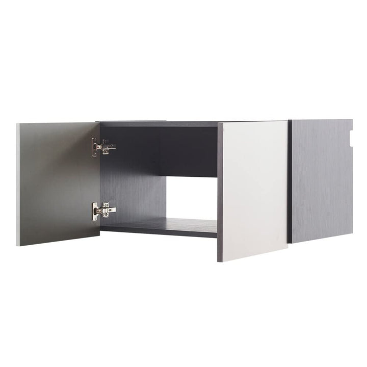 Wall Mounted Garage Cabinet Grey Wood - Diamond Home USA