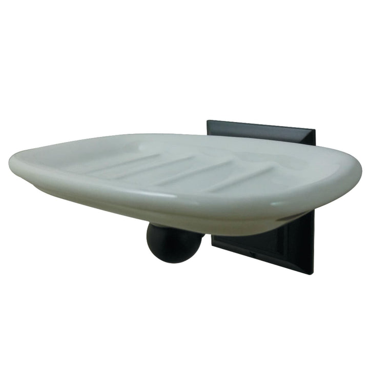 Wall-Mount Soap Dish Holder Brown Metal Rubbed Rust Resistant