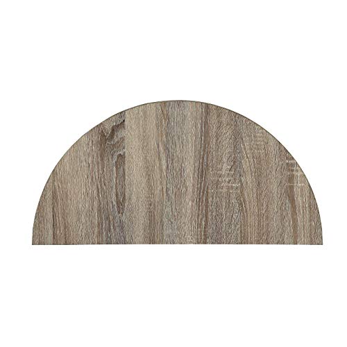 Grey Oak Finish Semi Circle Demilune Table for Small Hallway Entryway Space - Diamond Home USA