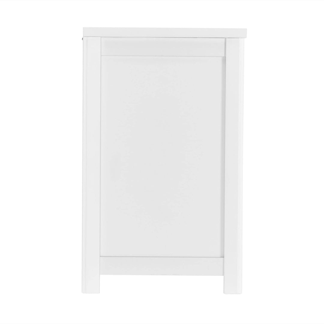 19" w X 20" h Deluxe Clothes Hamper White Wood Includes Lid - Diamond Home USA