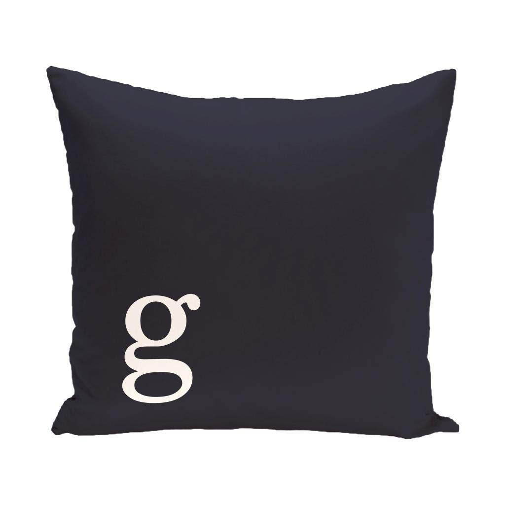 16"x16" Blue White G m Throw Pillow Letter G Printed Sofa Cushion