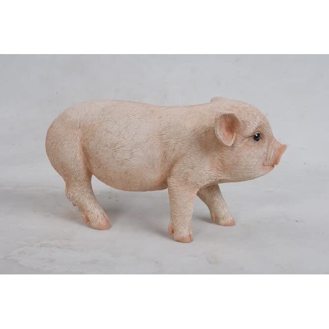 Standing Baby Pig Pink Animals Polyresin - Diamond Home USA