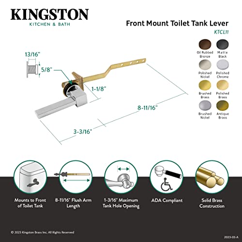 Kingston Brass Claremont Front Mount Toilet Tank Lever