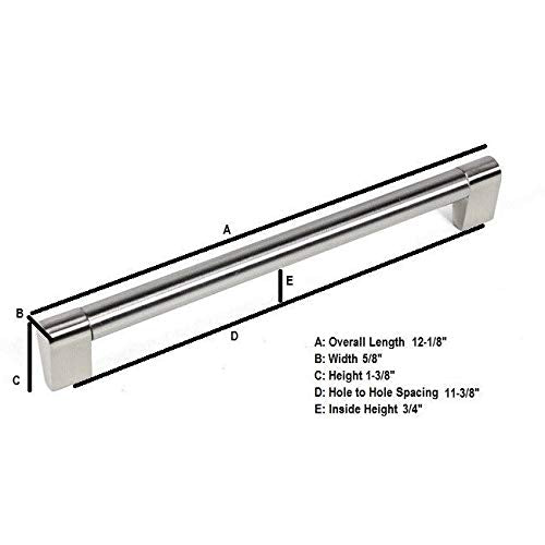 12-1/8 inch Sub Zero Cabinet Handle Contemporary 12.125-inch Sub Zero - Diamond Home USA