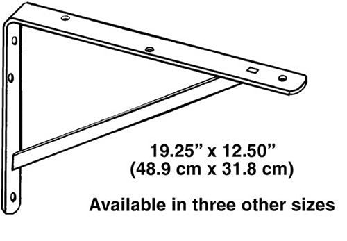 John Sterling THE MAX BRACKET Shelf Bracket 20-inch Warm White 0049-20WTH - Diamond Home USA