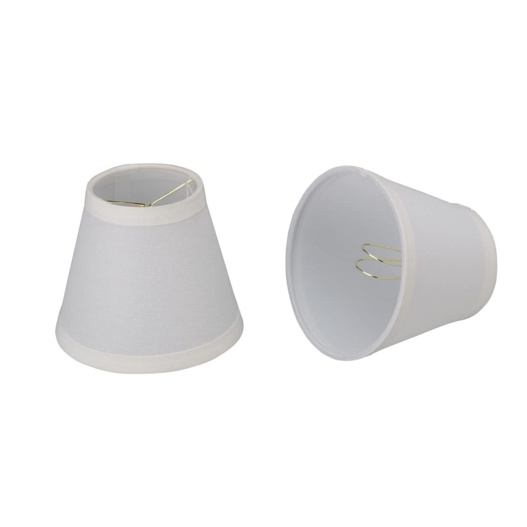 Chandelier Clip-on Lamp Shade (2 Pack) Off White (3" X 6" 5") Off/White