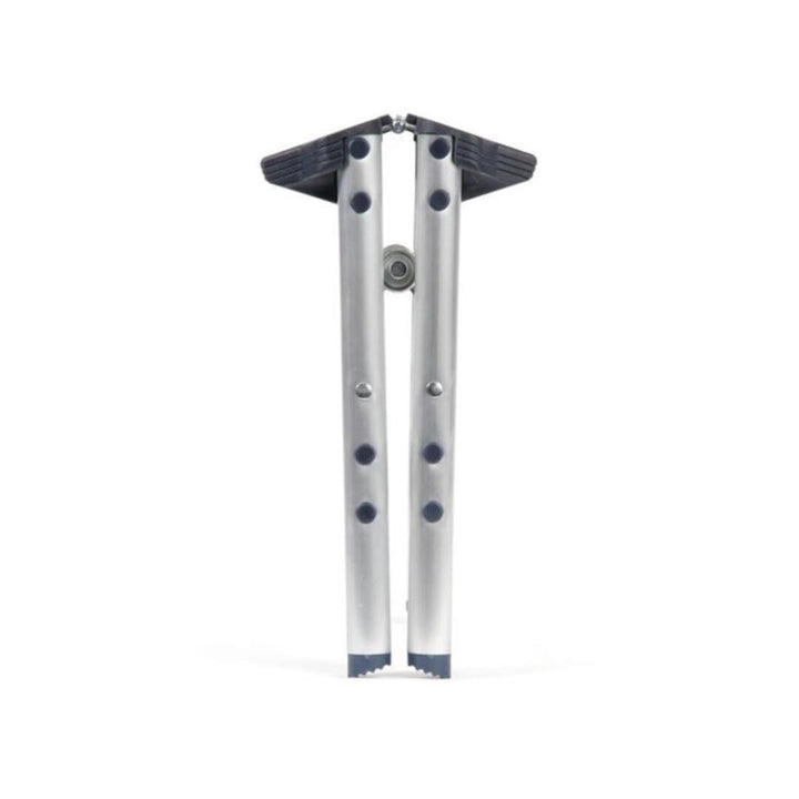 Single Step Stool Folding with Plastic Feet Silver - Diamond Home USA