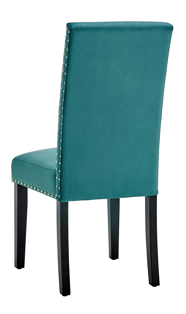 Modway Parcel Performance Velvet Dining Side Chairs - Set of 2 Teal - Diamond Home USA
