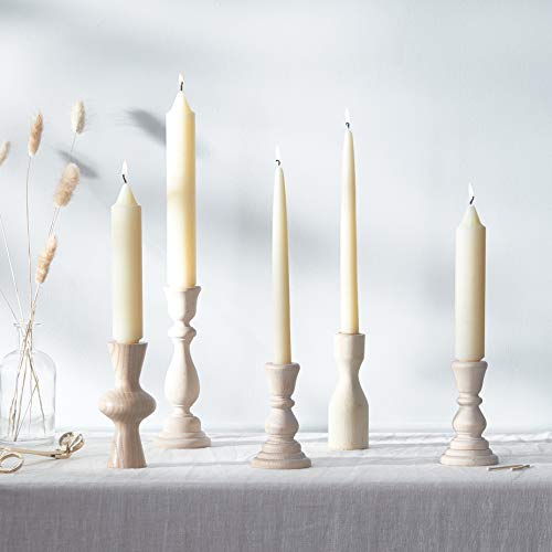 Root 9-Inch Unscented Timberline Collenette Candles Ivory Box of 4 - Diamond Home USA
