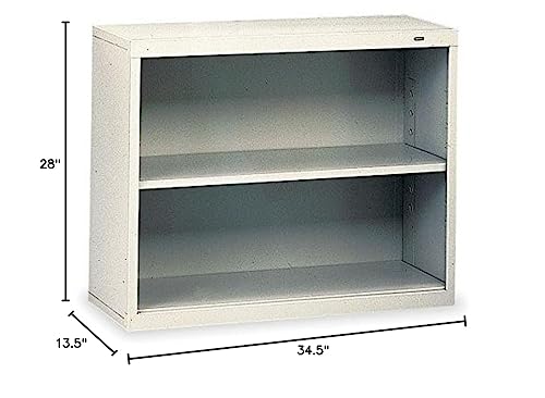 Tennsco 2-Shelf Stationary Bookcase 28" x34-1/2 Light Gray - Diamond Home USA