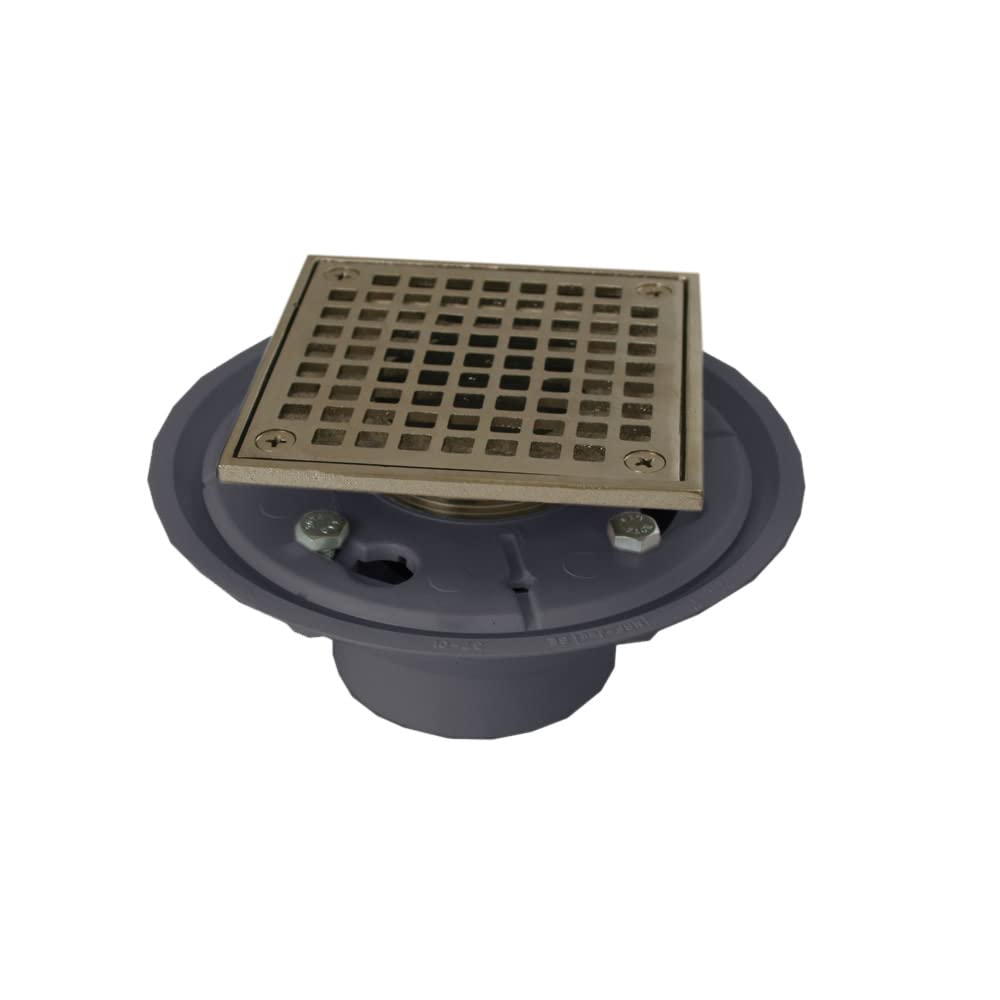 Jones Stephens D5094BN 2X3" Shower Drain with Spud 4 1/4" Brushed Nickel