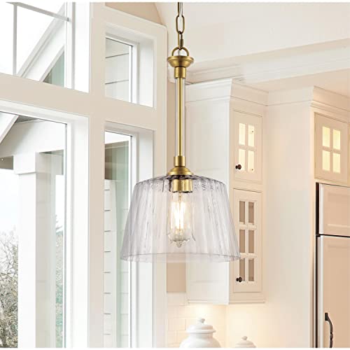 Westinghouse 6130200 Aggie Transitional One Light Indoor Pendant Brushed Brass - Diamond Home USA