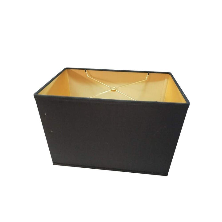Black Rectangular Drum Hardback Lampshade (14x8) X 10 Modern Contemporary - Diamond Home USA