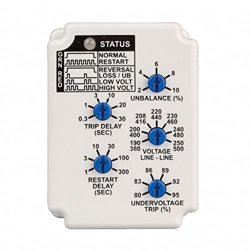 Macromatic PMPU 3 Phase Monitor Relay Spdt 500Vac 8 Pin - Diamond Home USA
