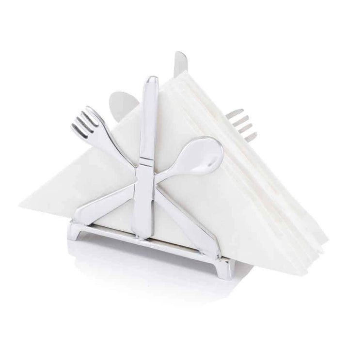 2" X 5.5" Cutlery Napkin Holder 5.5 2 Silver Modern Contemporary Stainless Steel - Diamond Home USA