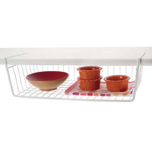 Organized Living Large Under-Shelf Basket - White - Diamond Home USA